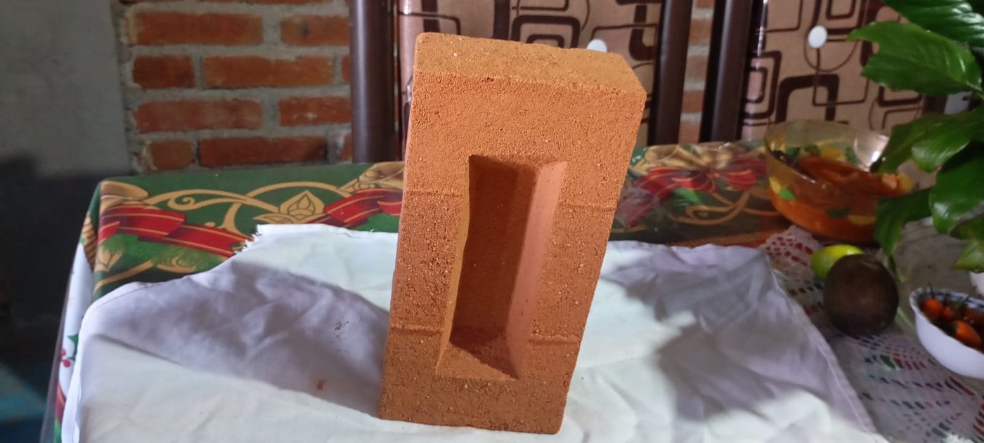 Detalle de tabique rojo